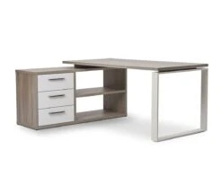 Gammel Desk With Reversible Storage Return
