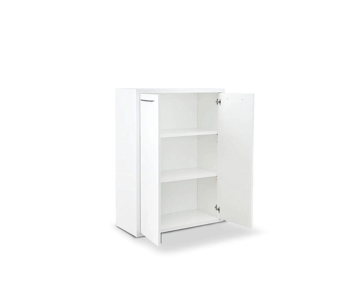 Gammel Low Bookcase With Doors - White 7 Gammel Low Bookcase With Doors - White - Image 5