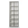 Gammel High Bookcase With Glass Doors - White 2 Gammel High Bookcase With Glass Doors - White -Quality Furniture Store C11 4801 WH 01