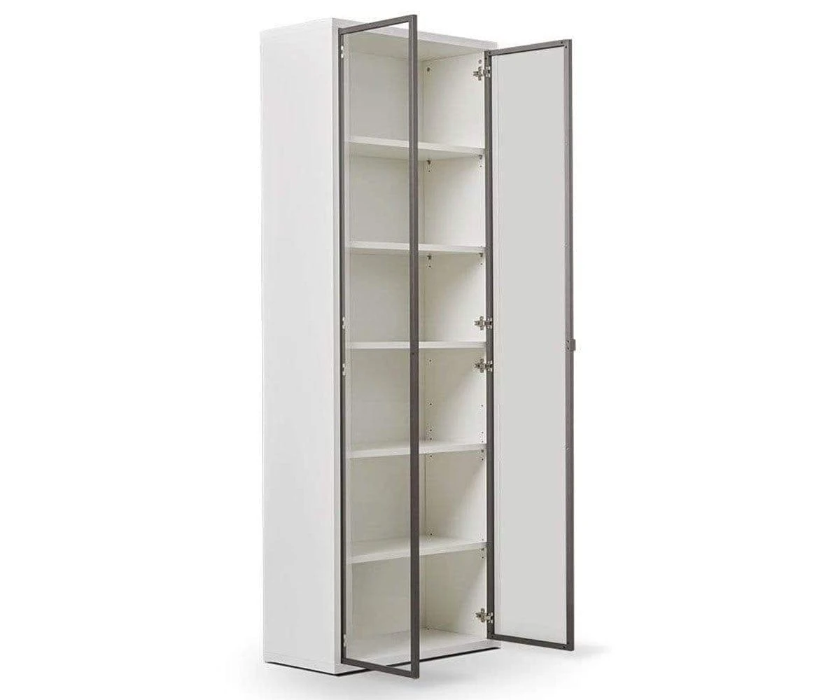Gammel High Bookcase With Glass Doors - White 5 Gammel High Bookcase With Glass Doors - White - Image 3