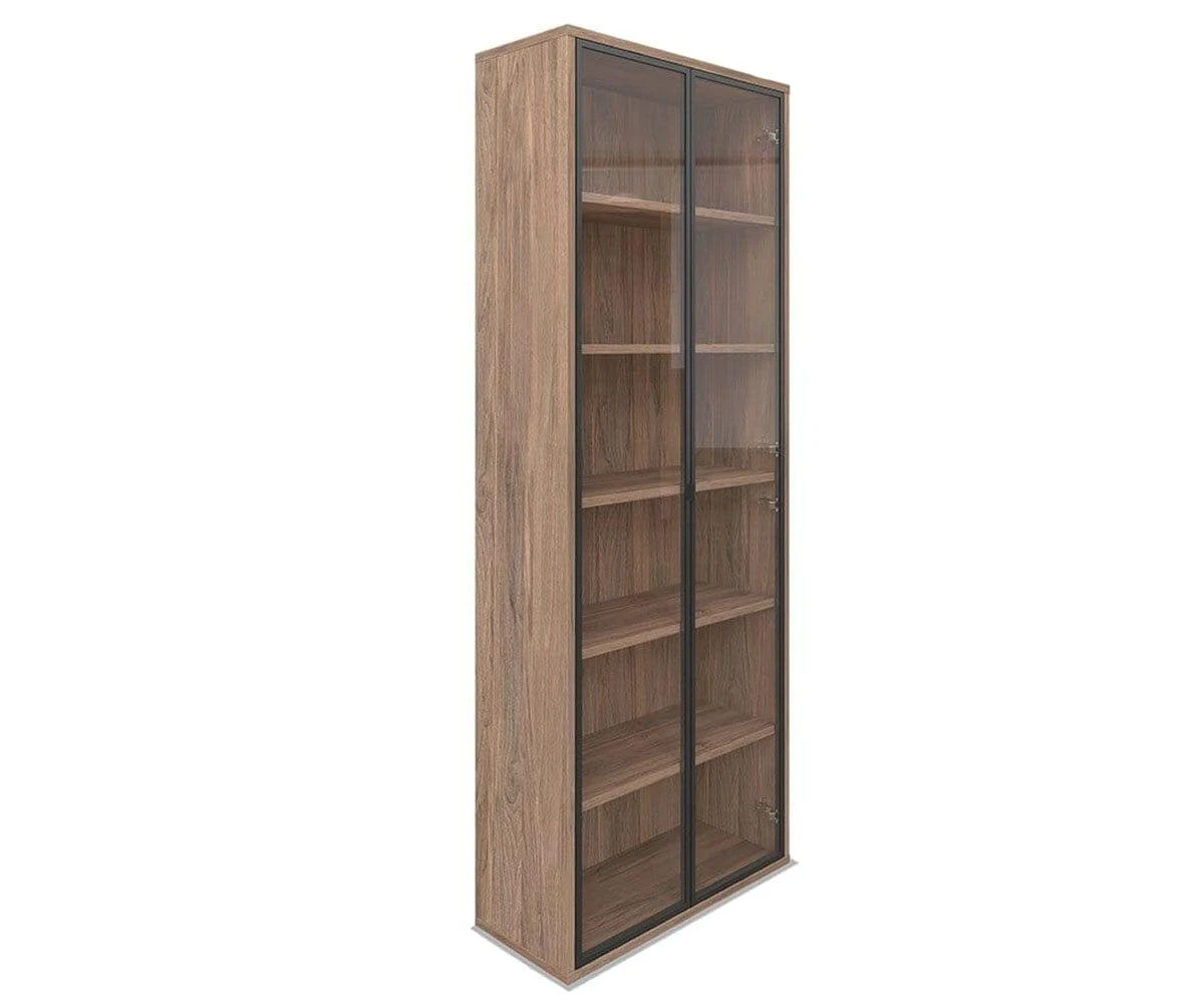 Arren High Bookcase With Glass Doors 4 Arren High Bookcase With Glass Doors - Image 2