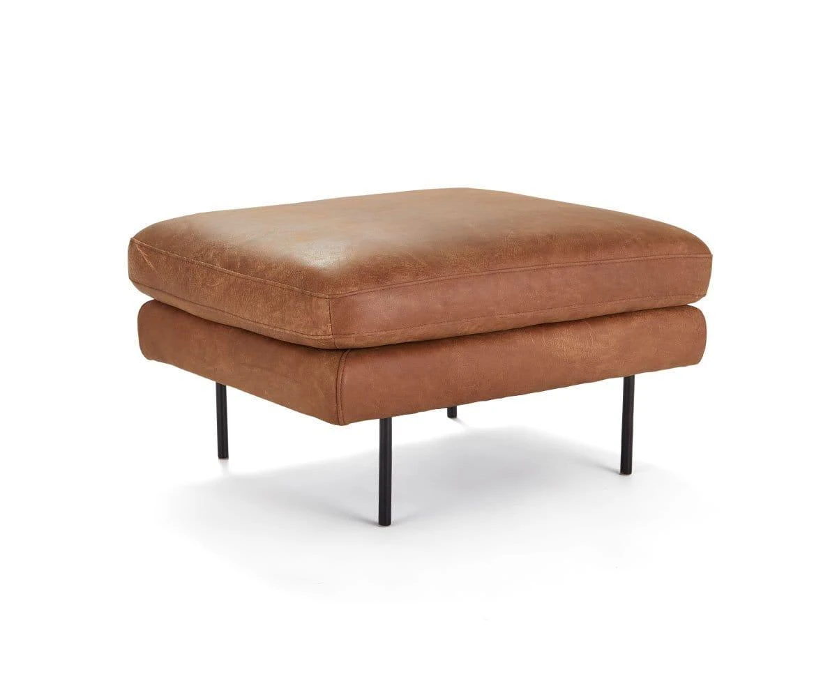 Rehan Leather Ottoman 5 Rehan Leather Ottoman - Image 3