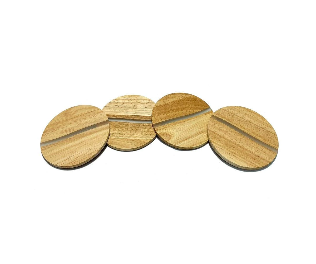 Wooden Channel Coaster Set 4 Wooden Channel Coaster Set - Image 2