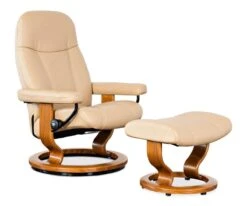 Stressless® Consul Recliner & Ottoman - Latte