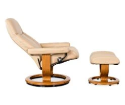 Stressless® Consul Recliner & Ottoman - Latte 9 Stressless® Consul Recliner & Ottoman - Latte -Quality Furniture Store E05 14 6103 002