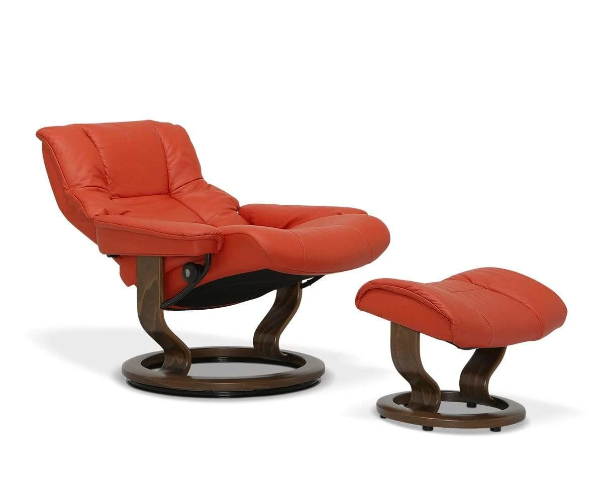 Stressless® Mayfair Recliner & Ottoman With Classic Base 6 Stressless® Mayfair Recliner & Ottoman With Classic Base - Image 4