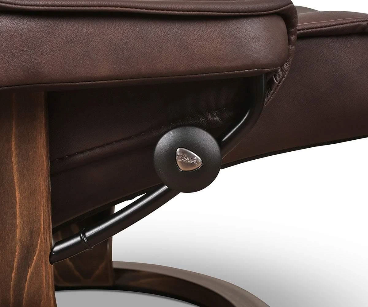 Stressless® Admiral Recliner & Ottoman - Chocolate 9 Stressless® Admiral Recliner & Ottoman - Chocolate - Image 7