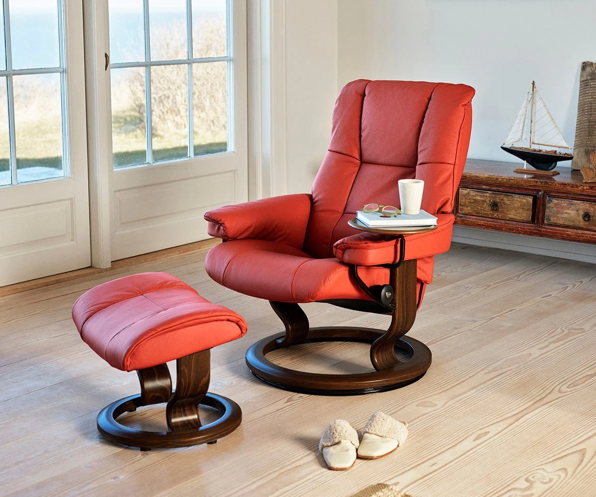 Stressless® Mayfair Recliner & Ottoman With Classic Base 4 Stressless® Mayfair Recliner & Ottoman With Classic Base - Image 2