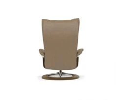 Stressless® Wing Recliner & Ottoman With Signature Base - Sand 13 Stressless® Wing Recliner & Ottoman With Signature Base - Sand -Quality Furniture Store E05 WING M RECLINER 05