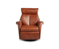 Korsvik Leather Power Recliner - Medium, Saddle