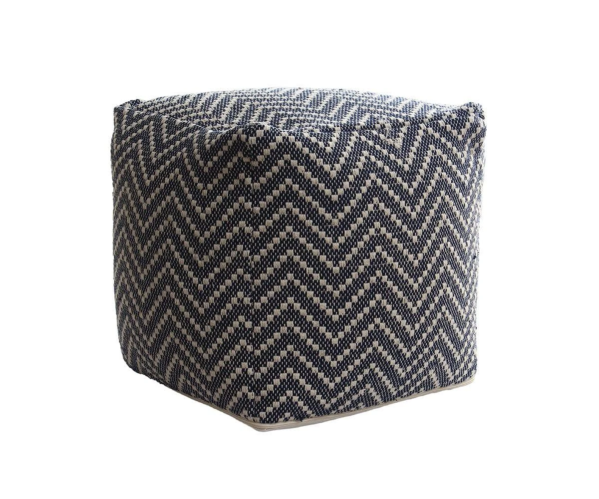 Moody Chevron Pouf 3 Moody Chevron Pouf