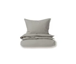 Laila Linen Duvet Cover + Shams Set - Grey